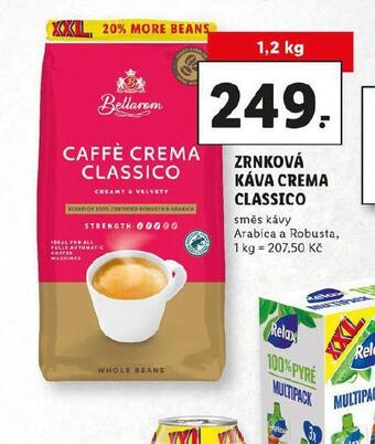 Lidl Zrnková káva crema classico nabídka