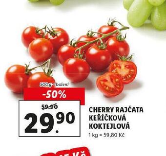 Lidl Cherry rajčata keříčková koktejlová nabídka