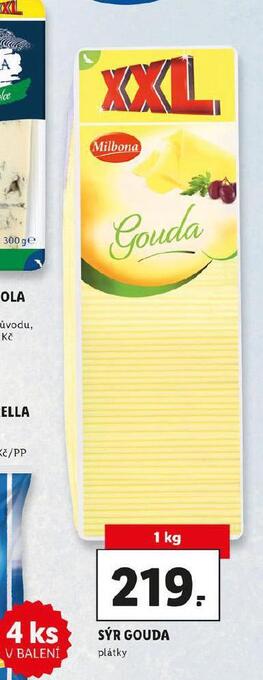 Lidl Sýr gouda plátky nabídka