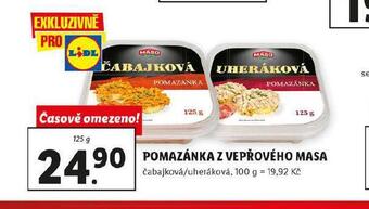 Lidl Pomazánka z vepřového masa nabídka