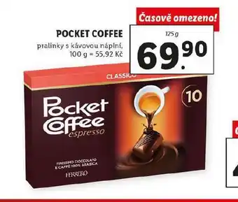 Lidl Pocket coffee pralinky s kávovou náplní nabídka