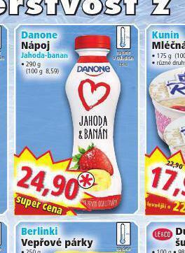Norma Danone nápoj nabídka