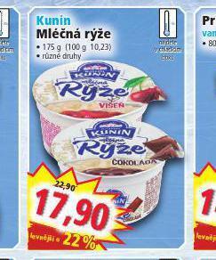 Norma Kunín mléčná rýže nabídka