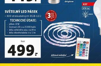 Lidl Světelný led pásek nabídka