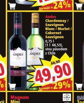 Norma Andes chardonnay nabídka