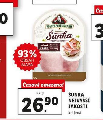 Lidl Šunka nejvyšší jakosti nabídka