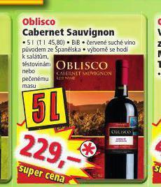 Norma Oblisco cabernet sauvignon nabídka