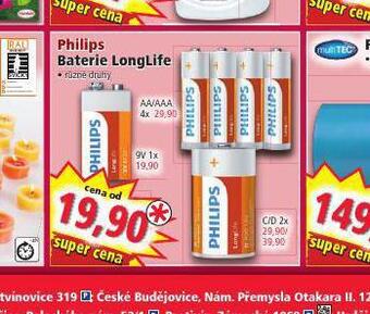 Norma Philips baterie longlife nabídka