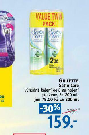 Rossmann Gillette satin care gel na holení nabídka