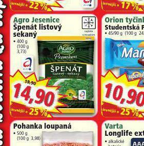 Norma Agro jesenice špenát listový sekaný nabídka