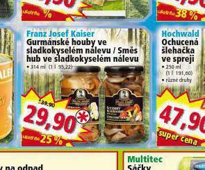 Norma Franz josef kaiser gurmánské houby nabídka