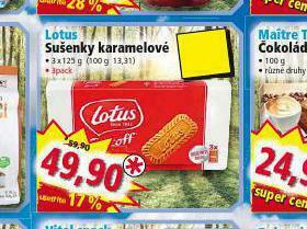Norma Lotus sušenky karamelové nabídka