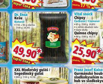 Norma Dr. ensa kešu nabídka