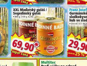 Norma Xxl segedínský guláš nabídka