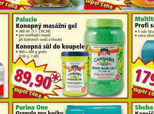 Norma Palacio konopný masážní gel nabídka