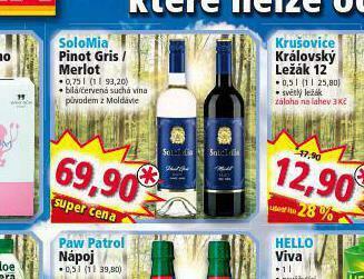Norma Solomia pinot gris / merlot nabídka