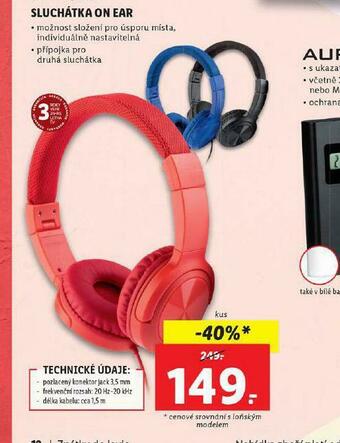 Lidl Sluchátka on ear nabídka