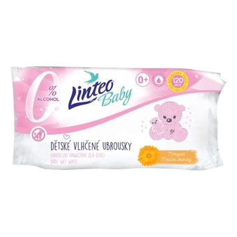 Linteo dětské vlhčené ubrousky s měsíčkem lékařským 120 ks