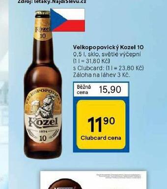 Tesco Pivo velkopopovický kozel 10 nabídka