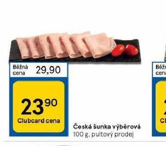 Tesco Česká šunka výběrová nabídka
