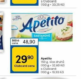 Tesco Apetito nabídka