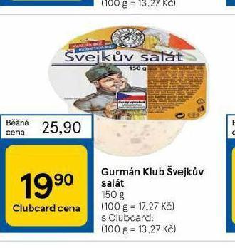 Tesco Gurmán klub švejkův salát nabídka