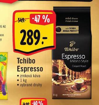 Albert Tchibo espresso zrnková káva nabídka