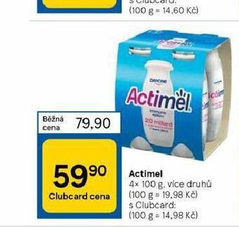 Tesco Actimel nabídka