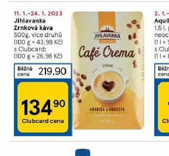 Tesco Jihlavanka zrnková káva nabídka