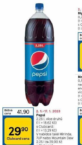 Tesco Pepsi 2,25l nabídka