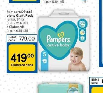Tesco Pampers dětské plenky nabídka