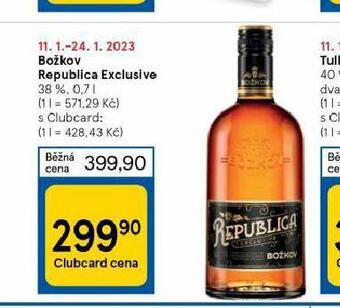 Tesco Božkov republica exclusive nabídka