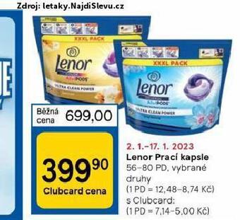 Tesco Lenor prací kapsle nabídka