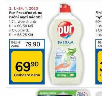 Tesco Pur prostředek na ruční mytí nádobí nabídka