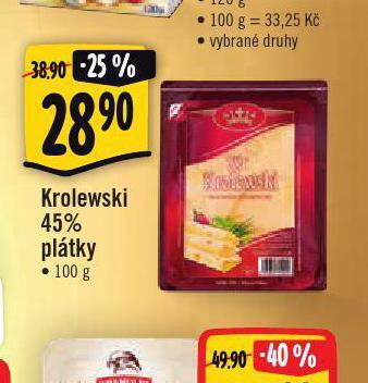 Albert Krolewski 45% plátky nabídka