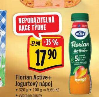 Albert Florian active+ jogurtový nápoj nabídka