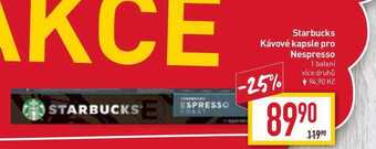 Billa Starbucks kávové kapsle pro nespresso 1 balení nabídka