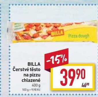 Billa Billa čerstvé těsto na pizzu chlazené 400 g nabídka