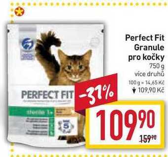 Billa Perfect fit granule pro kočky 750 g nabídka