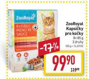 Billa Zooroyal kapsičky pro kočky 8x 85 g nabídka
