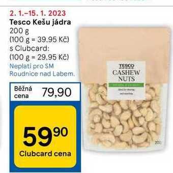 Tesco Tesco kešu jádra 200 g nabídka
