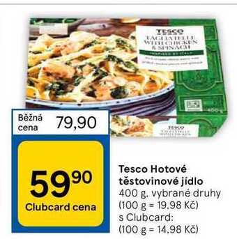 Tesco Tesco hotové těstovinové jídlo 400 g nabídka