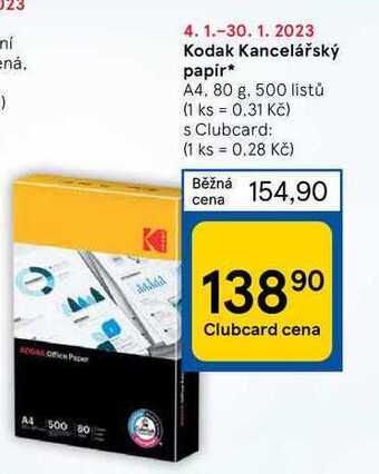 Tesco Kodak kancelářský papír* a4, 80 g nabídka