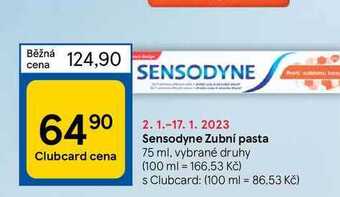 Tesco Sensodyne zubní pasta 75 ml nabídka