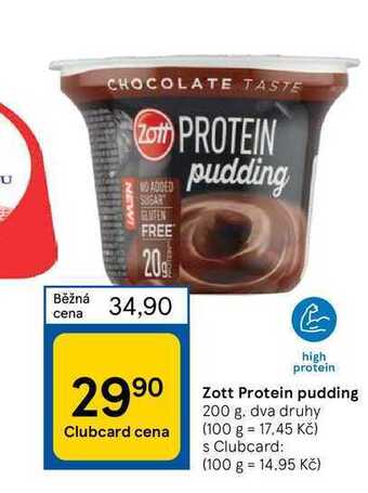 Tesco Zott protein pudding 200 g nabídka