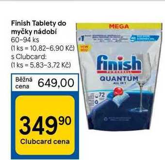 Tesco Finish tablety do myčky nádobí 60-94 ks nabídka