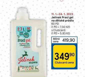 Tesco Jelínek prací gel na dětské prádlo 60 pd nabídka