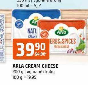 Terno Arla cream cheese 200 g nabídka