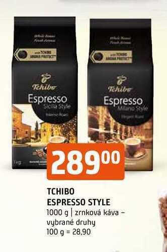 Terno Tchibo espresso style 1000 g | zrnková káva nabídka