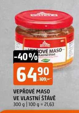 Terno Vepřové maso ve vlastní šťávě 300 g nabídka
